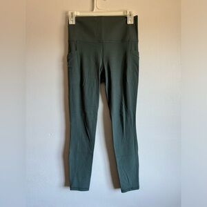 Green Athleta leggings with pocket. Size small. Full length